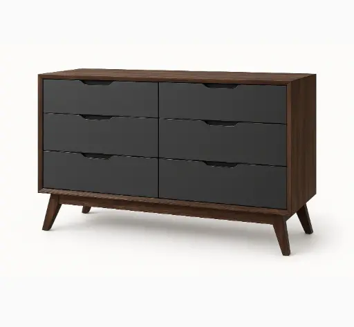 Mueble de guardado encahpado con puertas laqueadas